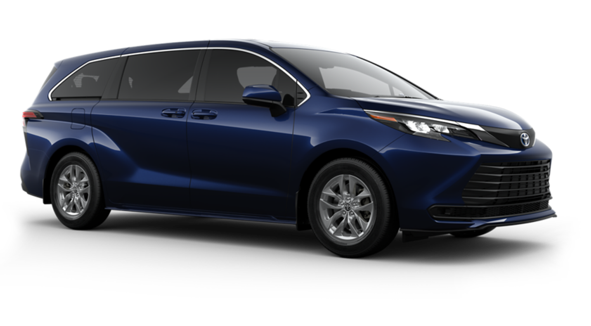 Blue Toyota Sienna minivan representing family vehicle auto insurance coverage